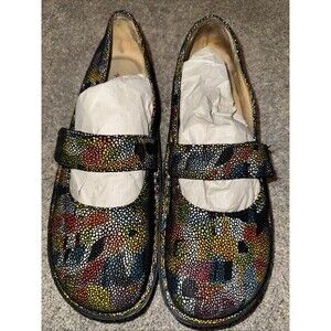 Alegria MaryJane Shoe Blue Metallic Iridescent Sz 42 Or 11.5 PG Lite Norm Core